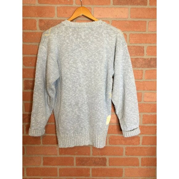 Vintage Golf Themed Grandpa Sweater Gant Silk Blend Argyle V-Neck Preppy - Picture 3 of 7